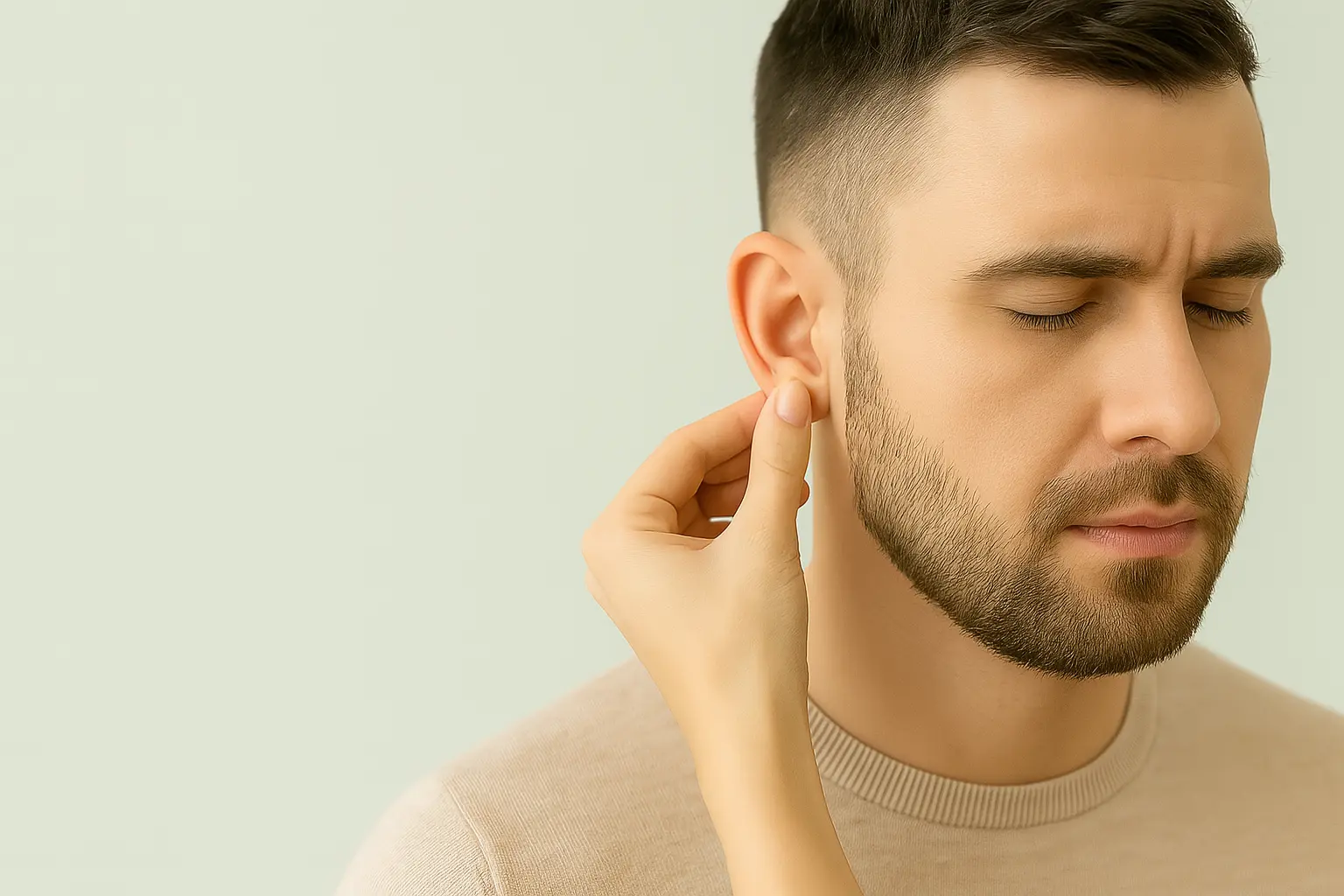 Auriculotherapy MTC GE: Homme faisant de l'auriculothérapie